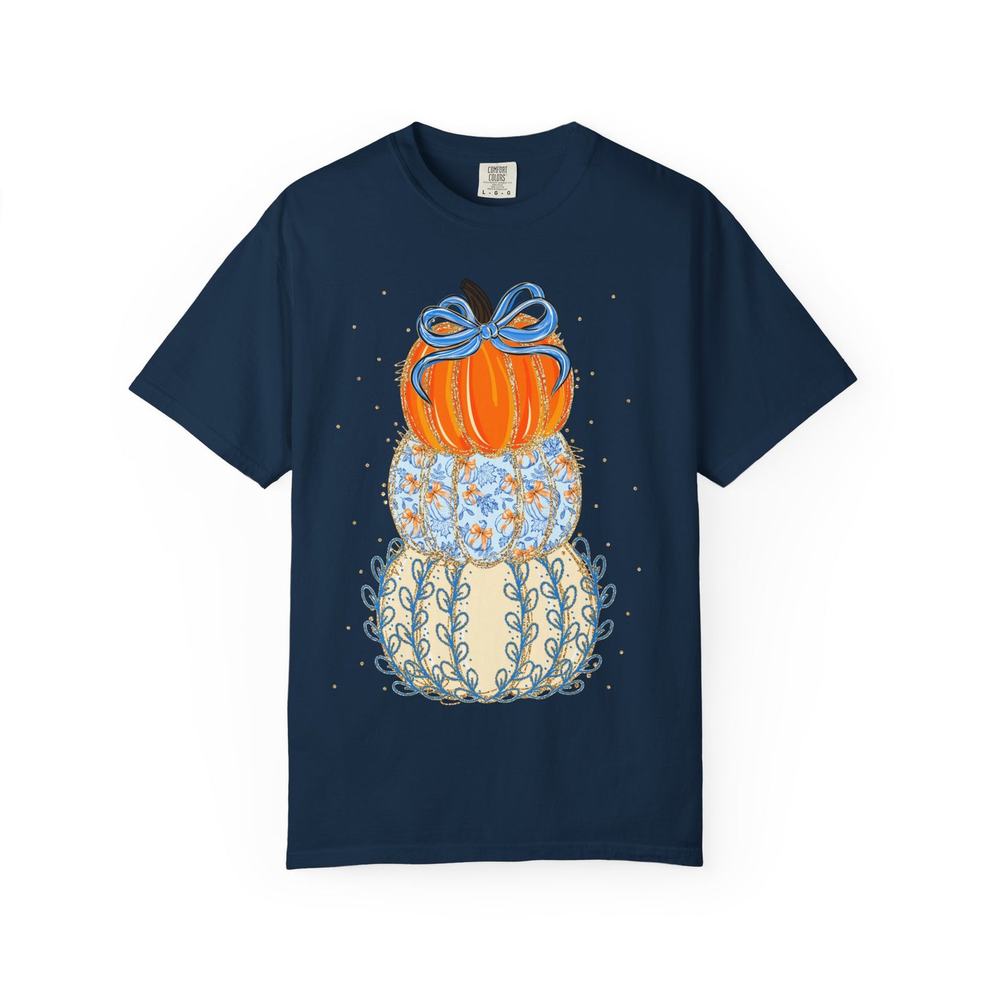 Fall Pumpkin Art Tee, Comfort T-Shirt, Autumn Style Shirt, Thanksgiving Gift, Cozy Layer