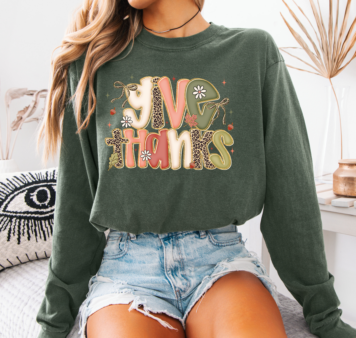 Love Thanks Unisex Long Sleeve Comfort Color