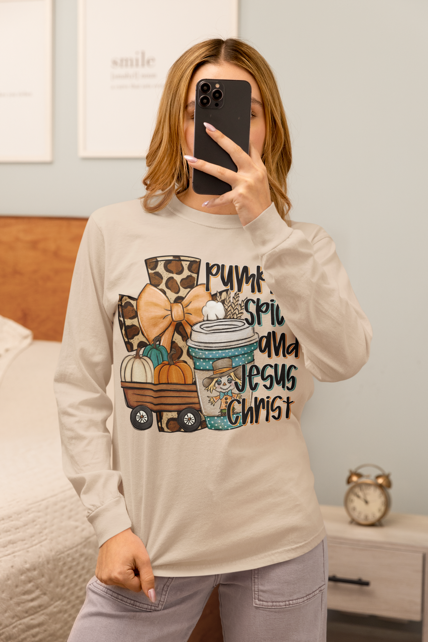 Pumpkin Spice & Jesus Long Sleeve Comfort Color