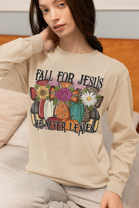 Fall for Jesus Long Sleeve Comfort Color
