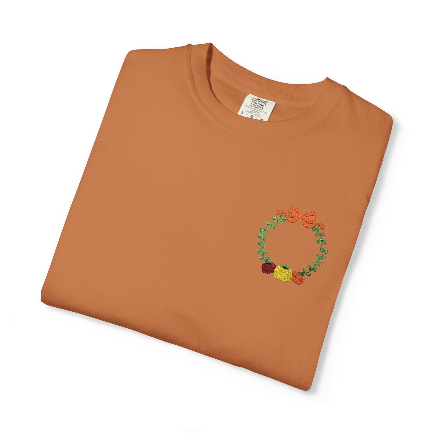 Fall Festive Embroidered Unisex T-Shirt, Casual Comfort Clothing