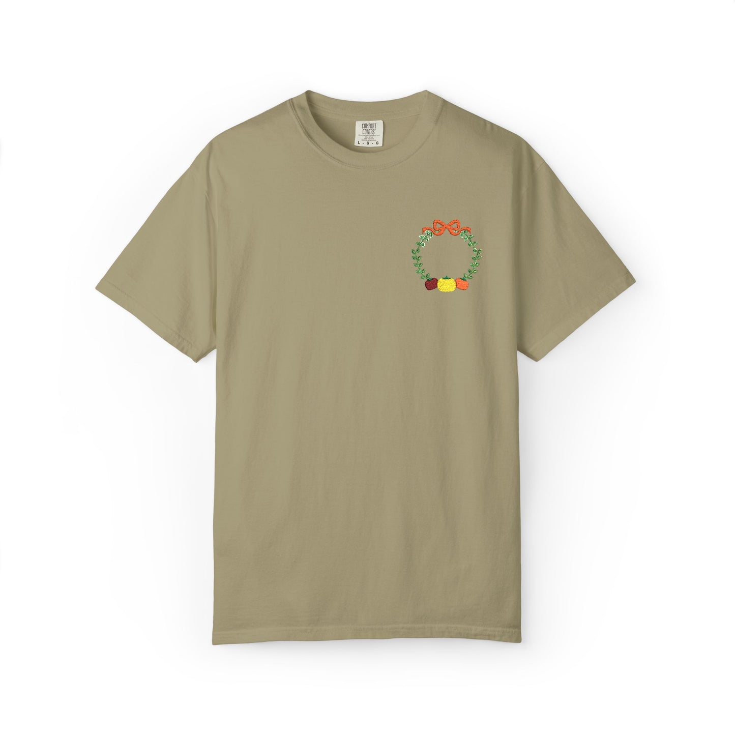 Fall Festive Embroidered Unisex T-Shirt, Casual Comfort Clothing
