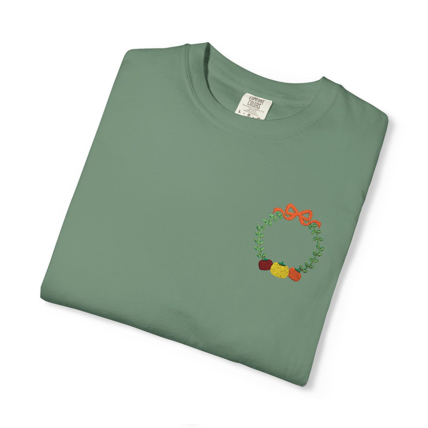 Fall Festive Embroidered Unisex T-Shirt, Casual Comfort Clothing