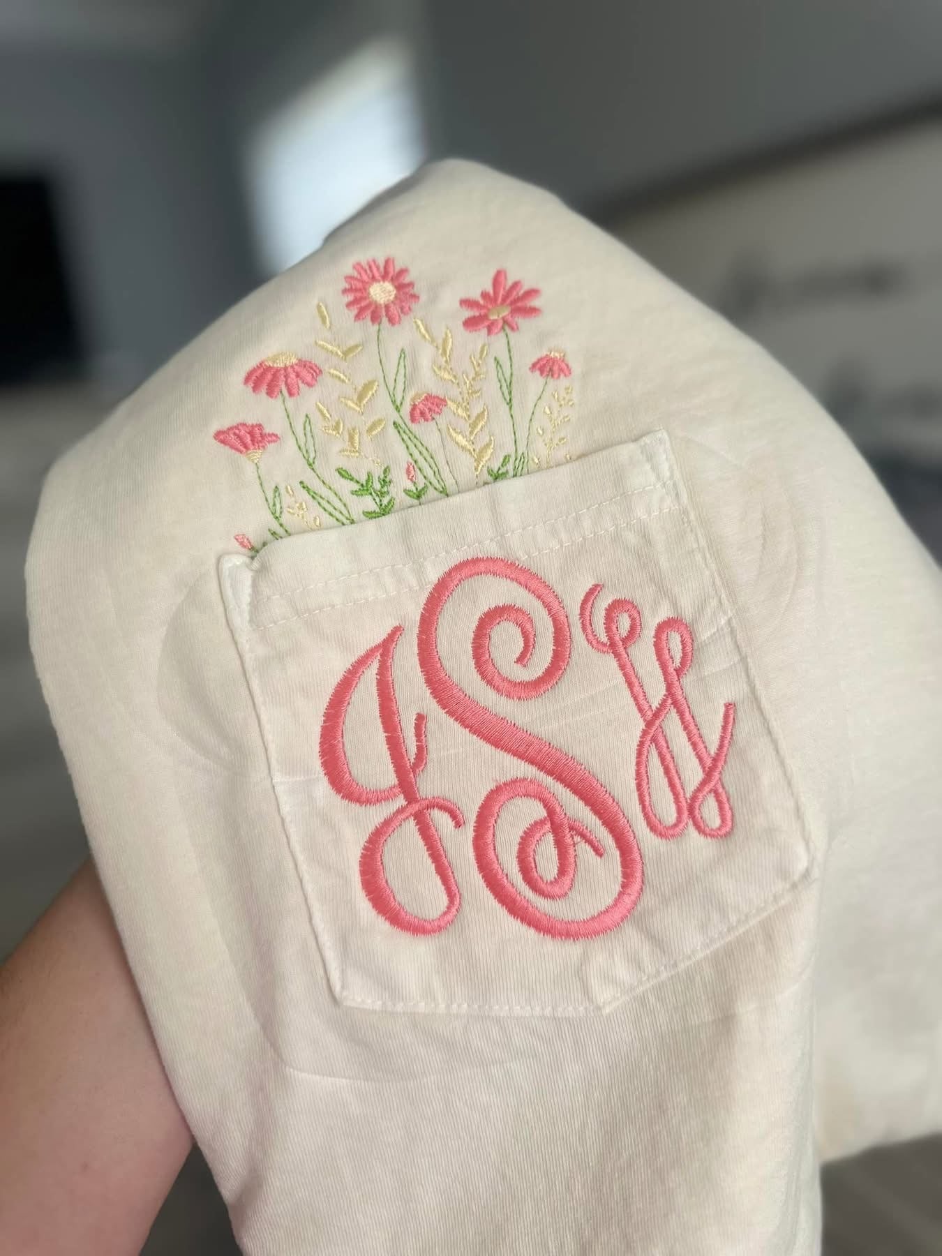 Custom Initial Monogram Pocket Tee
