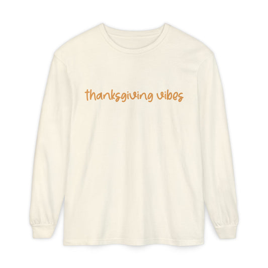 Thanksgiving Vibes Long Sleeve Comfort Color | Cozy Holiday Tee, Family Gatherings Gift, Autumn Fashion, Thanksgiving Celebration Wear, [...]