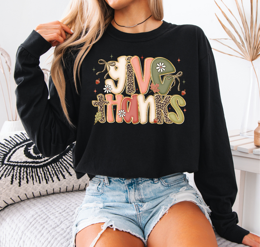 Love Thanks Unisex Long Sleeve Comfort Color