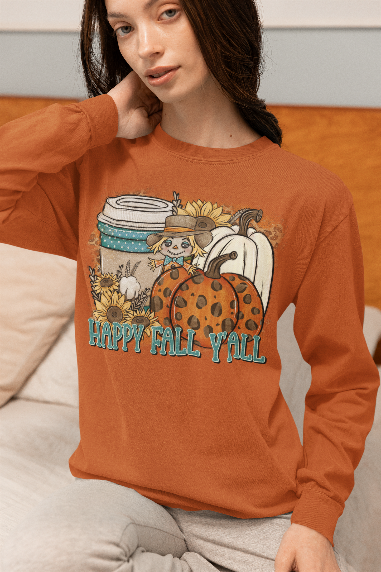 Happy Fall Y'all Long Sleeve Comfort Color