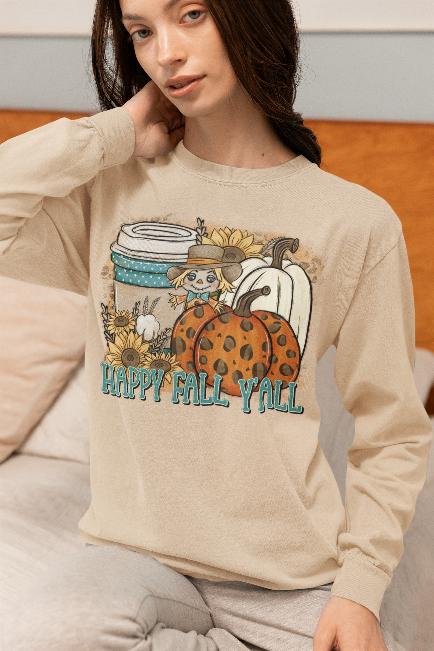 Happy Fall Y'all Long Sleeve Comfort Color