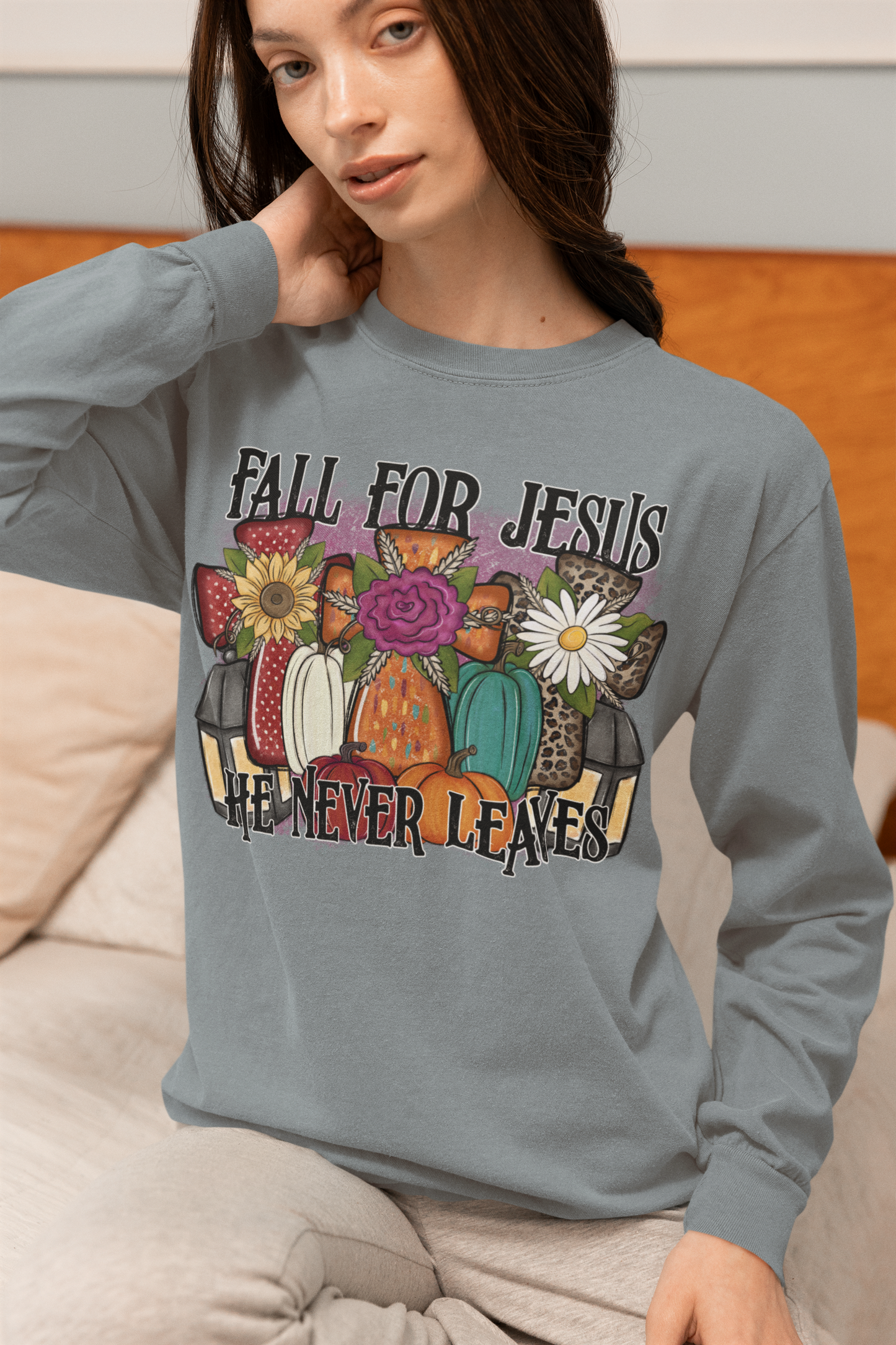 Fall for Jesus Long Sleeve Comfort Color