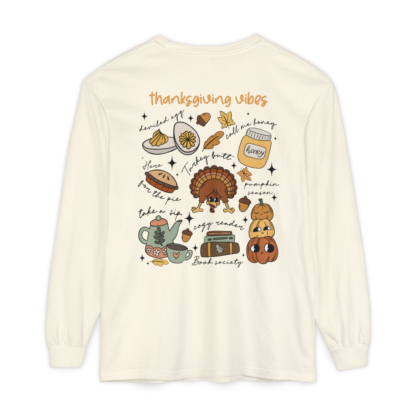 Thanksgiving Vibes Long Sleeve Comfort Color | Cozy Holiday Tee, Family Gatherings Gift, Autumn Fashion, Thanksgiving Celebration Wear, [...]