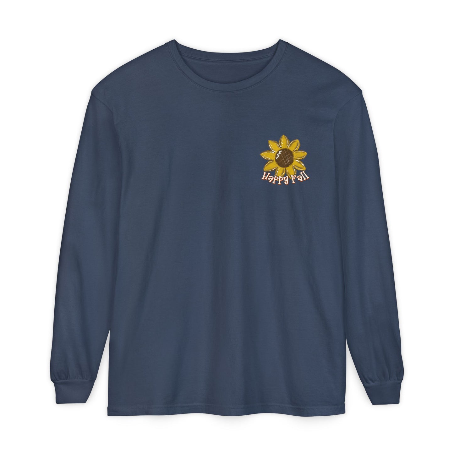 Autumn Scarecrow T-Shirt, Happy Fall Long Sleeve Comfort Color Fall Apparel, Harvest Festival Shirt, Thanksgiving Gift, Cozy Fall Fashion